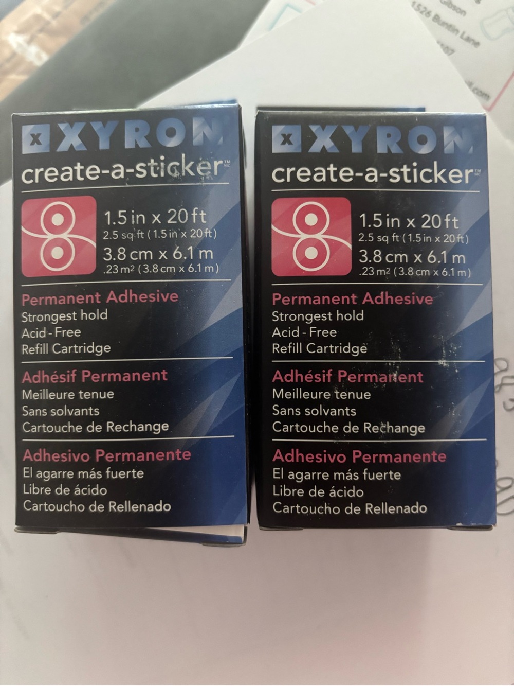 Xyron Create-a-Sticker Permanent Adhesive Refill - 2 unopened refills